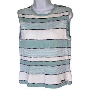 St John striped  sleeveless top size Small